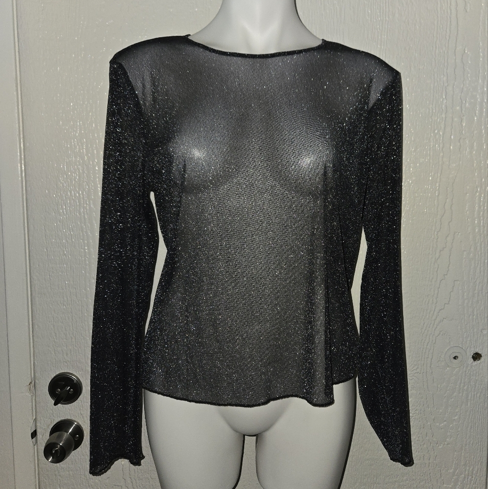 Victoria's Secret Black Long Sleeve Blouse